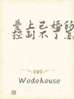 爱上已婚的男人控制不了怎么办