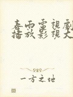 春雨电视剧免费播放影视大全