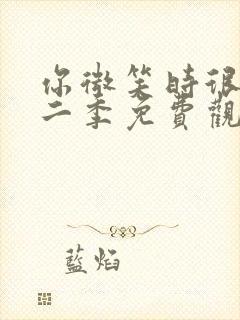 你微笑时很美第二季免费观看全集