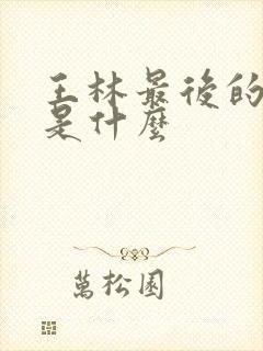 王林最后的结局是什么