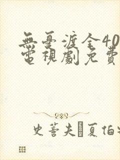 无忧渡全40集电视剧免费