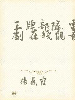 王牌部队 电视剧 在线观看