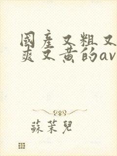 国产又粗又猛又爽又黄的av