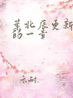 叶北辰更新最快的一章