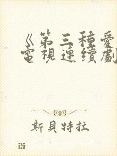 《第三种爱情》电视连续剧