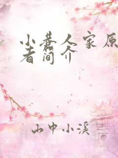 小巷人家原著作者简介