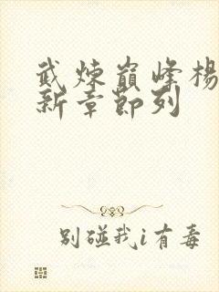 武炼巅峰杨开最新章节列