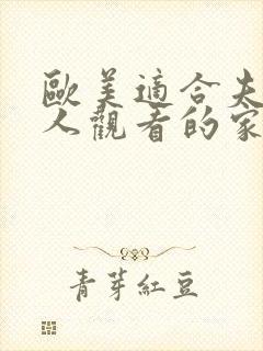 欧美适合夫妻二人观看的家庭剧有哪