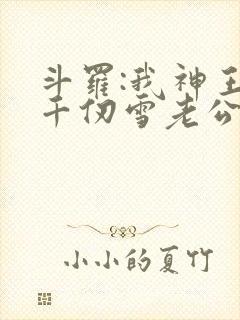 斗罗:我神王,千仞雪老公水冰儿