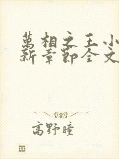 万相之王小说最新章节全文免费阅读