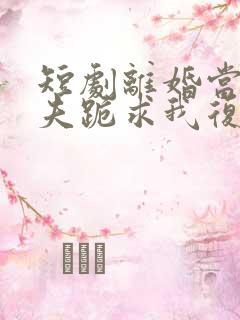 短剧离婚当天前夫跪求我复婚全集