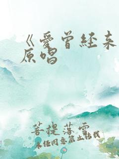 《爱曾经来过》原唱