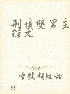 刑侦双男主小说推文