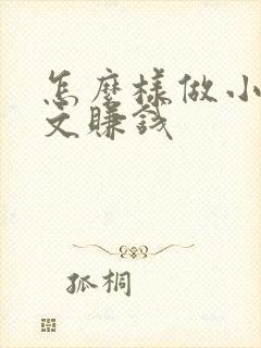 怎么样做小说推文赚钱