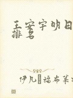 王安宇明日之子排名