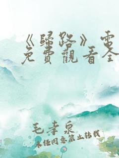 《归路》电视剧免费观看全集