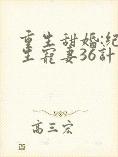 重生甜婚:纪先生宠妻36计