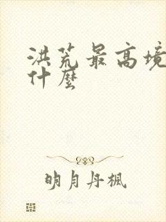 洪荒最高境界是什么