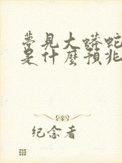 梦见大蟒蛇追我是什么预兆