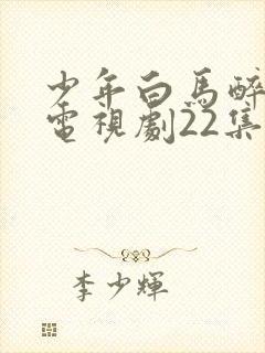 少年白马醉春风电视剧22集免费观看