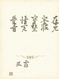 爱情宝鉴在线观看完整版免费高清