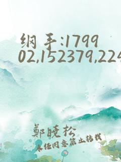 纲手:179902,152379,224503雏田:146