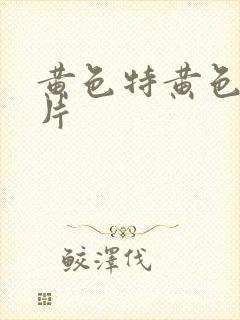 黄色特黄色一级片