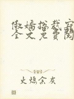 傲娇总裁宠上瘾全文免费阅读全文