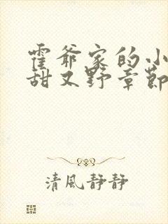 霍爷家的小祖宗甜又野章节