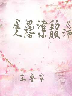 卢思浩的《愿有人陪你颠沛流离》