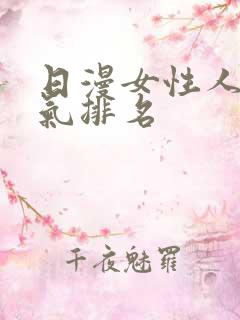 日漫女性人物人气排名