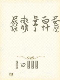 尿微量白蛋白高说明了什么