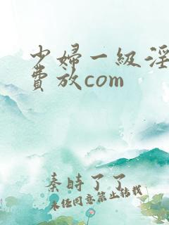 少妇一级淫片免费放com