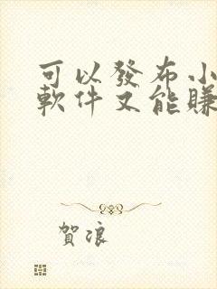 可以发布小说的软件又能赚钱