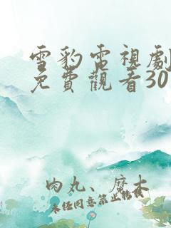 雪豹电视剧全集免费观看30集