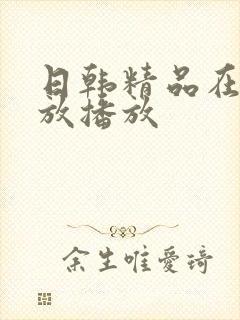 日韩精品在线播放播放