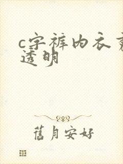 c字裤内衣秀全透明