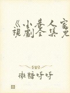 《小巷人家》电视剧全集免费观看