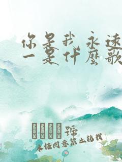 你是我永远的唯一是什么歌的歌词