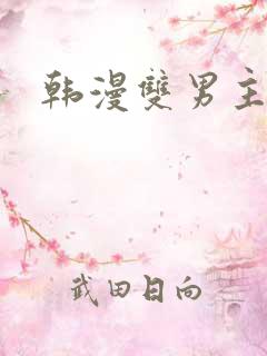 韩漫双男主大全