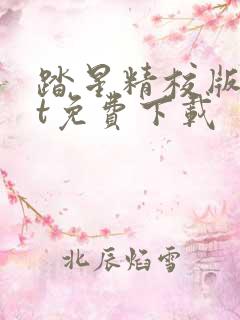 踏星精校版txt免费下载