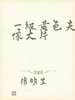 一级黄色夫妻录像大片