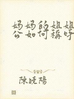 妈妈的姐姐的老公如何称呼