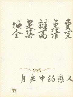 他是谁免费观看全集高清完整版