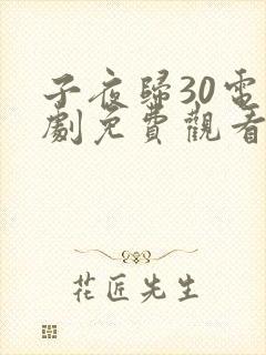 子夜归30电视剧免费观看全集高清