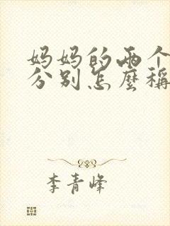 妈妈的两个妹妹分别怎么称呼