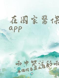 在国家医保平台app