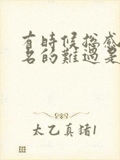 有时候总感到莫名的难过是什么歌