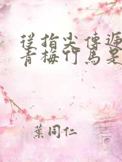 从指尖传递热情青梅竹马是消防1