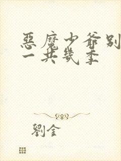 恶魔少爷别吻我一共几季